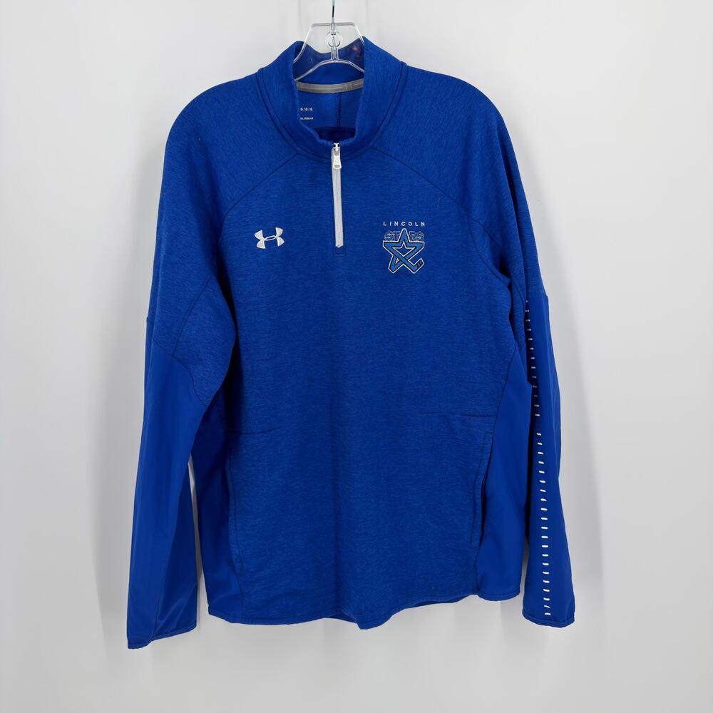 Under Armour Lincoln Stars Quarter Zip Pullover Modern Mens Large Blue Heathered